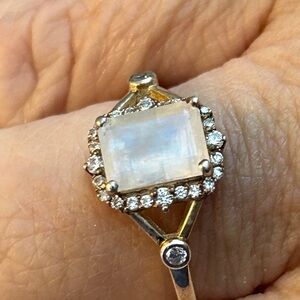 Antique Silver Moonstone Ring